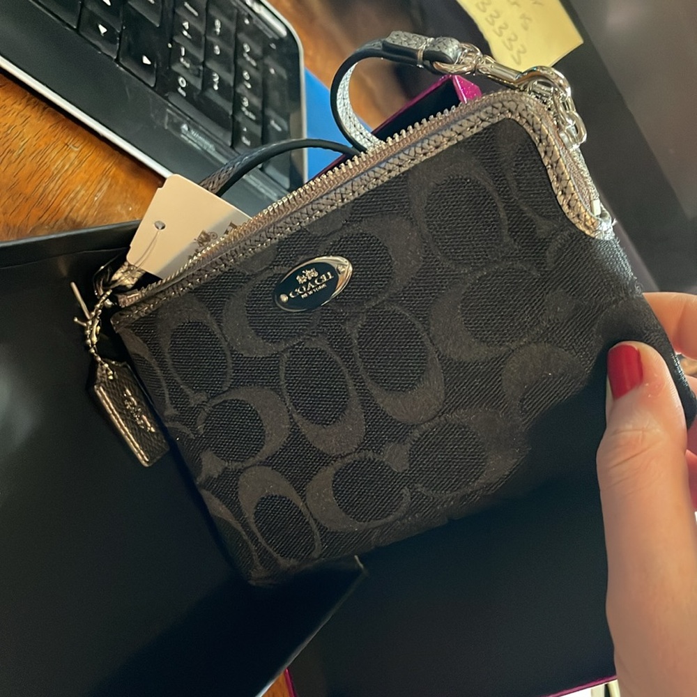 Coach Black and Silver Wristlet - Picture 9 of 12